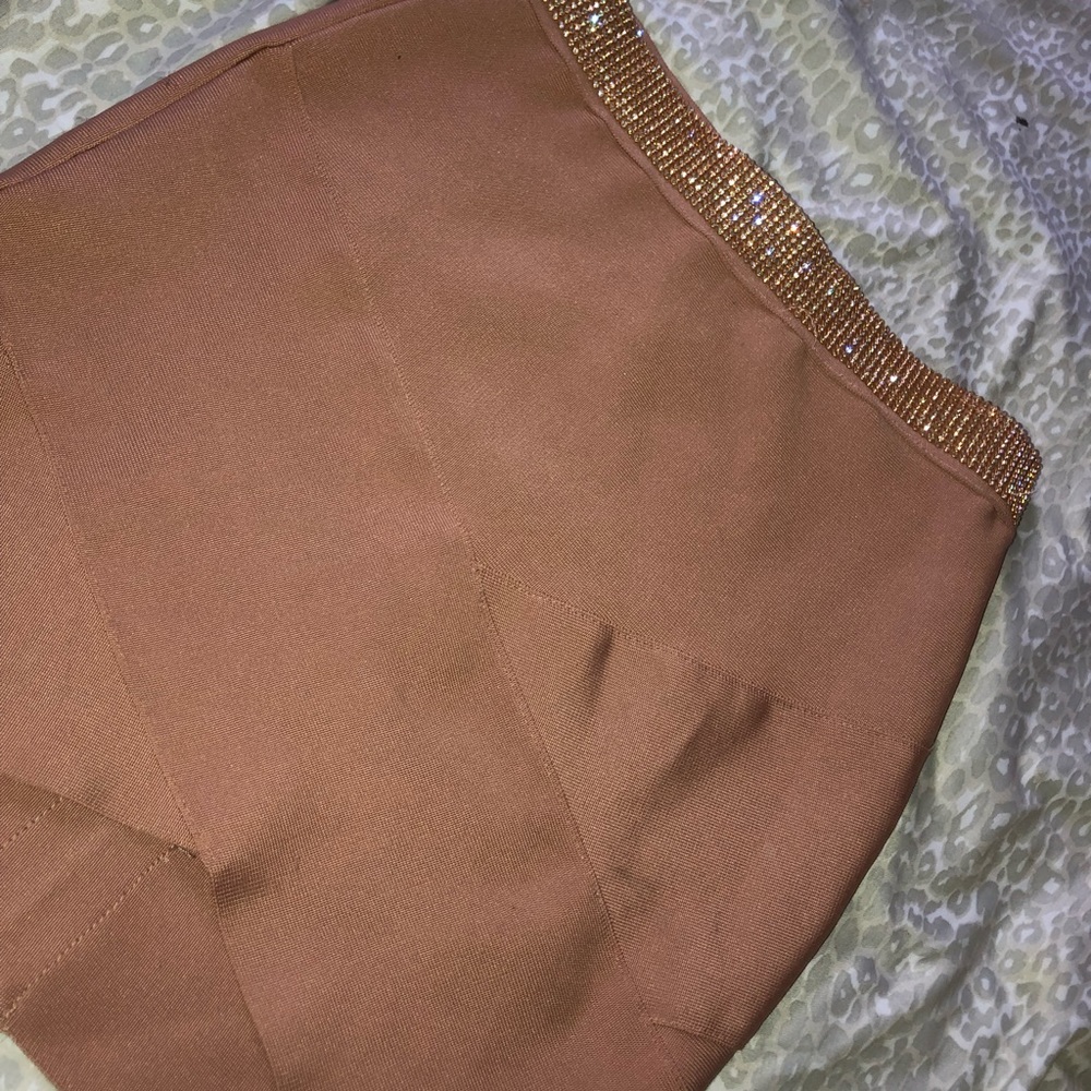 Bandage skirt with rhinestones
